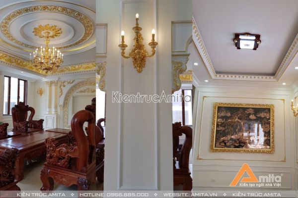 Thi công nội thất biệt thự tân cổ điển đẹp (CĐT: Ông Sơn - Nghệ An) TC32063-NT