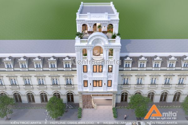 Thiết kế nhà lô phố mặt tiền 8m (CĐT: Ông Thái - Ninh Bình) KT62030