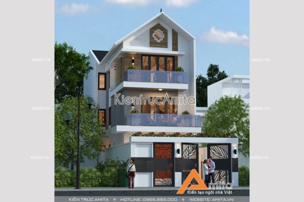 Mẫu nhà phố hiện đại 3 tầng đẹp (CĐT: ông Trung - Hưng Yên) KT31080