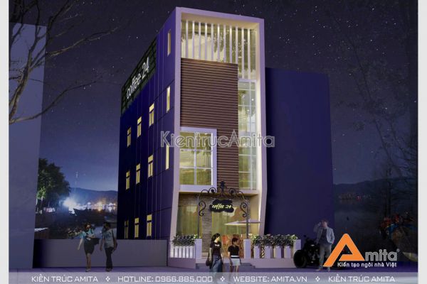 Thi công nhà văn phòng kiêm quán cà phê (CĐT: Ông Tùng - Hà Nội) TC45006