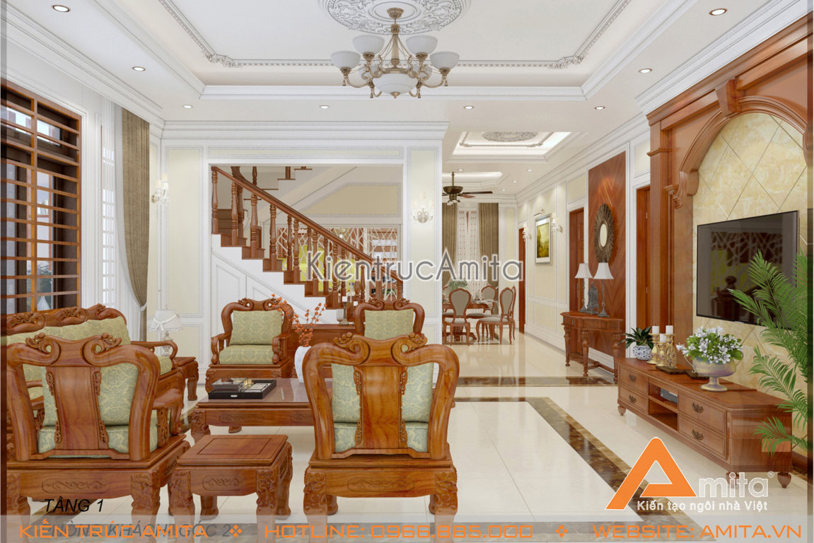 Mẫu thiết kế nội thất tân cổ điển đẹp