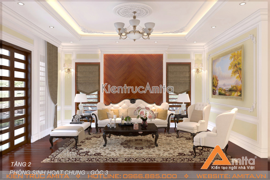 Mẫu thiết kế nội thất tân cổ điển đẹp