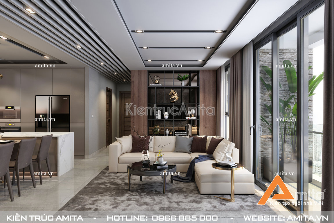 Mẫu nội thất chung cư hiện đại (CĐT: bà Mai - Hà Nội) NT21013