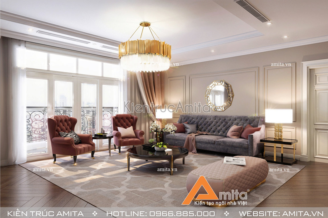 Thiết kế nội thất biệt thự hiện đại (CĐT: Cô Toàn - Hải Dương) NT11020